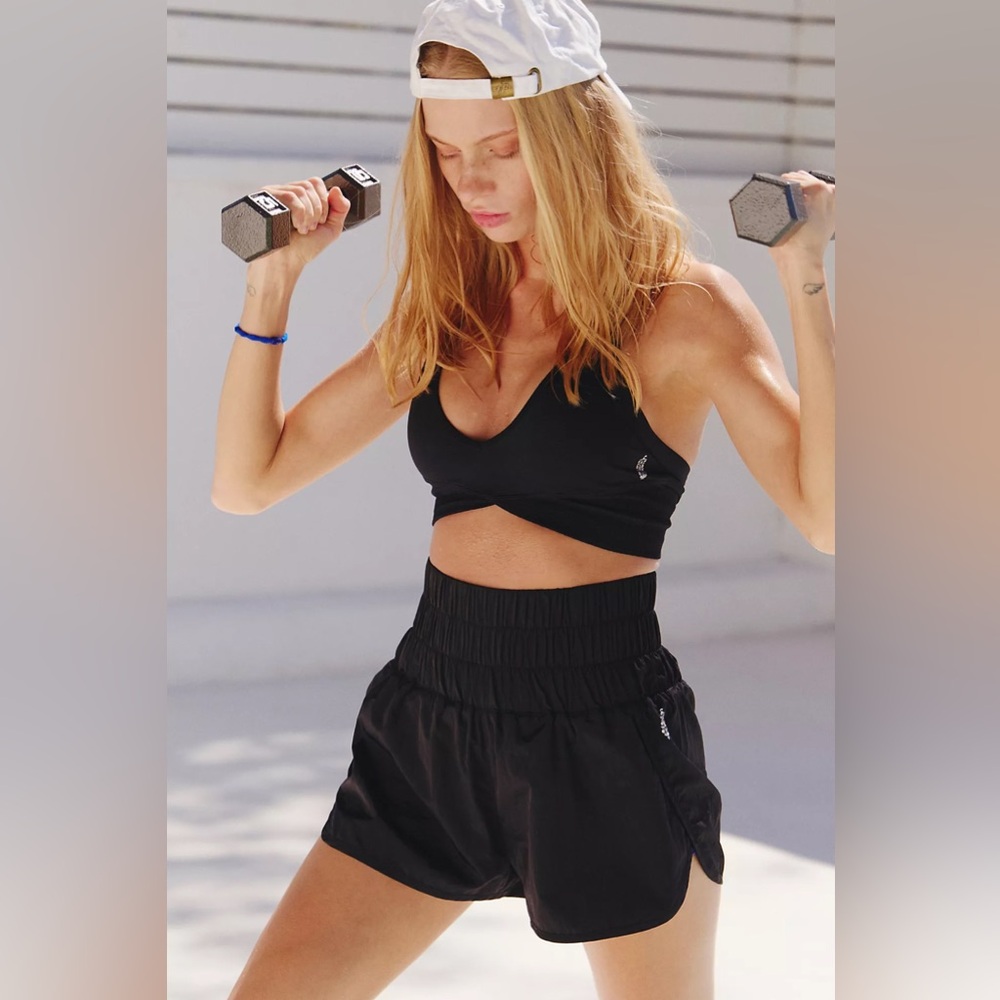 Free People The Way Home Shorts in Black, NWOT, Size L, Retail $30